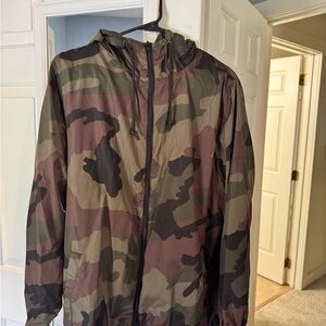 Zine Clothing Green and Brown Windbreaker Jacket